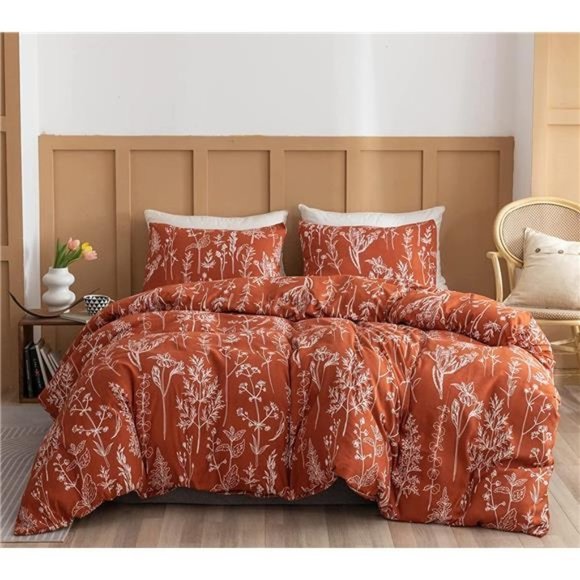 NEW Floral Botanical Duvet Cover Set - Picture 1 of 7